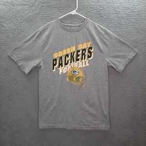 Green Bay Packers Shirt Youth Boys 2XL XXL Gray NFL Football NFC North Wisconsin